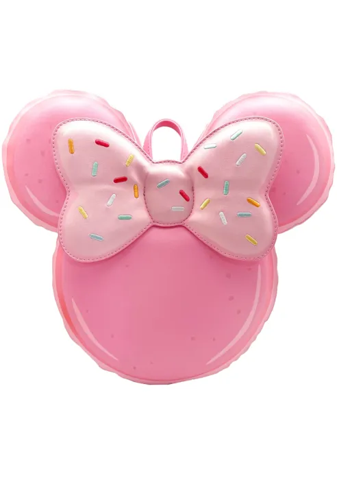11" Disney - Minnie Mouse Macaron Faux Leather Convertible Mini Backpack Bag Loungefly