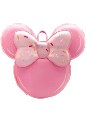 11" Disney - Minnie Mouse Macaron Faux Leather Convertible Mini Backpack Bag Loungefly
