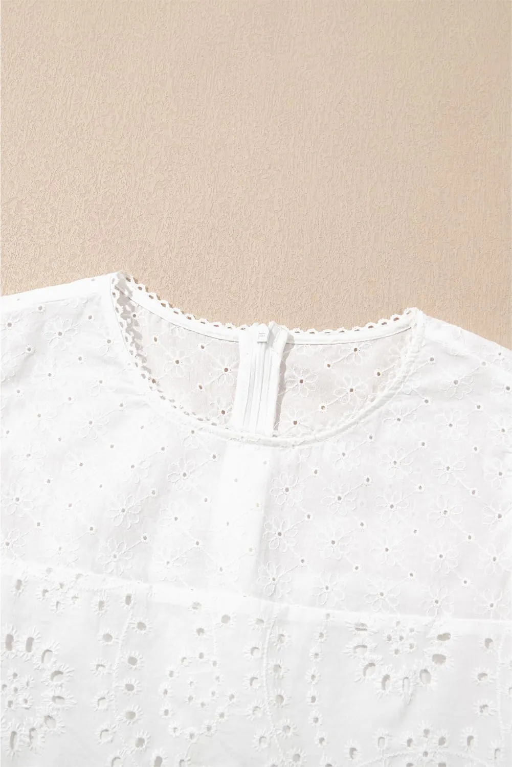 Apvirdy Floral Eyelet Embroidered Dress for Women Sleeveless Crew Neck Ruffle Hem Shift Mini Dress 2025