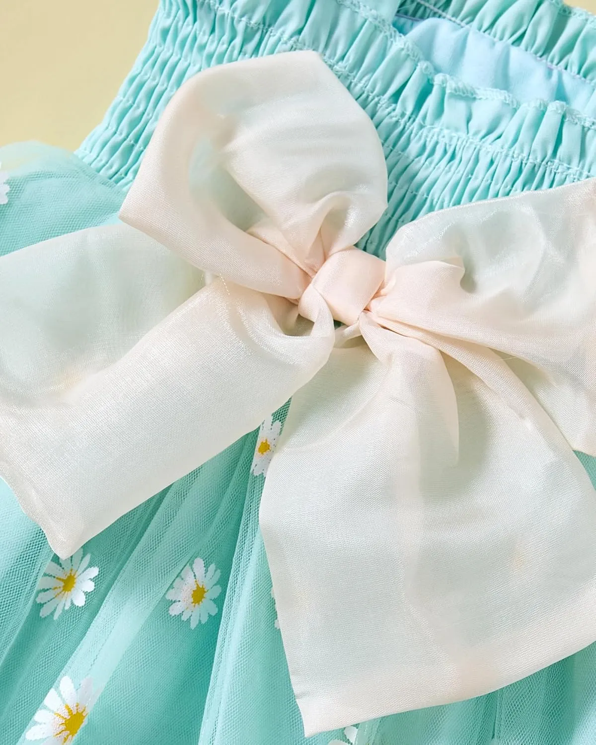 Baby Girl Clothes Toddler Girls Tulle Dress Infant Ruffle Halter Smocked Dresses Casual Sundress Summer Girls Outfit