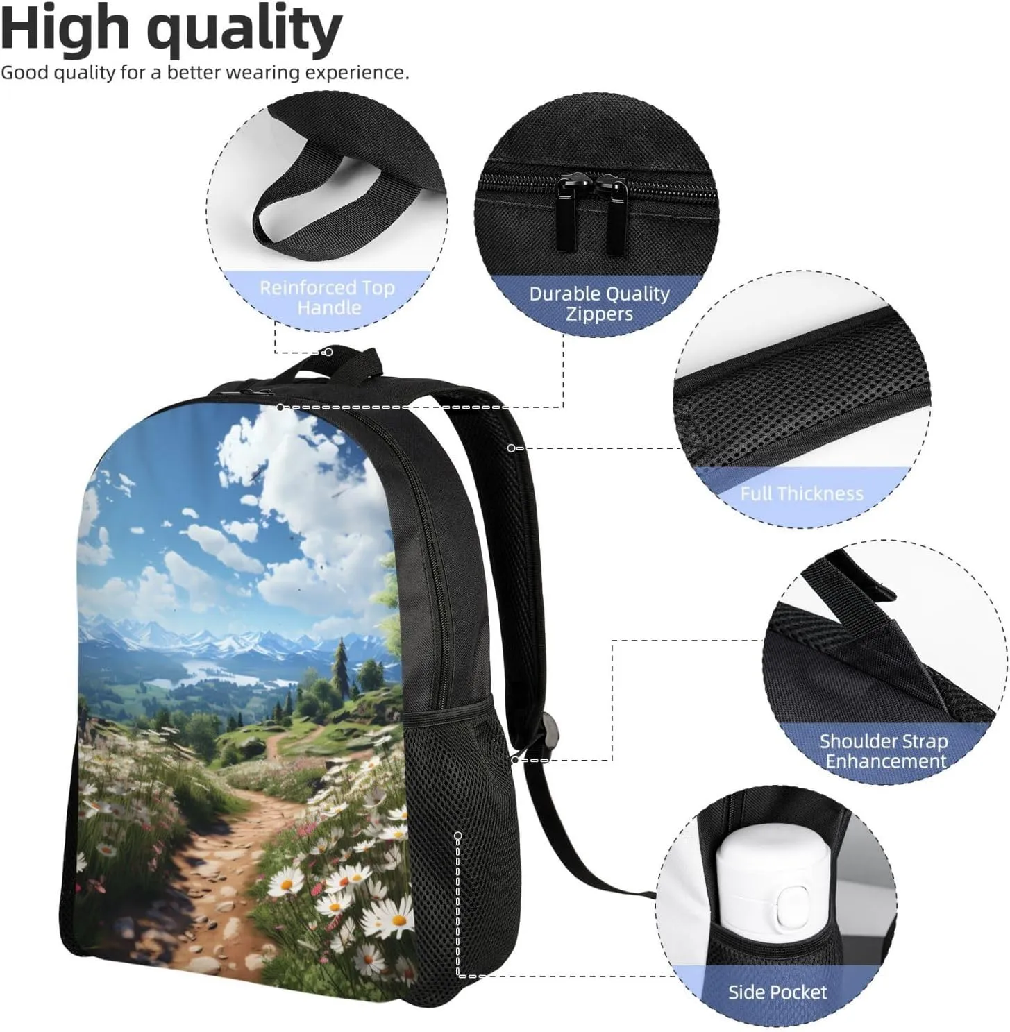 Backpack Travel Laptop Backpack for Men Women Lightweight Rucksack Sunny spring day Casual Daypack