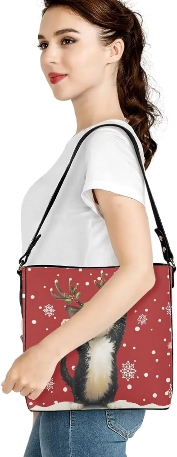 Bucket Bag for School Women Travel Delicate Shoulder Bag Top Handle Handbag With Zipper Crossbody Bags for Outdoors