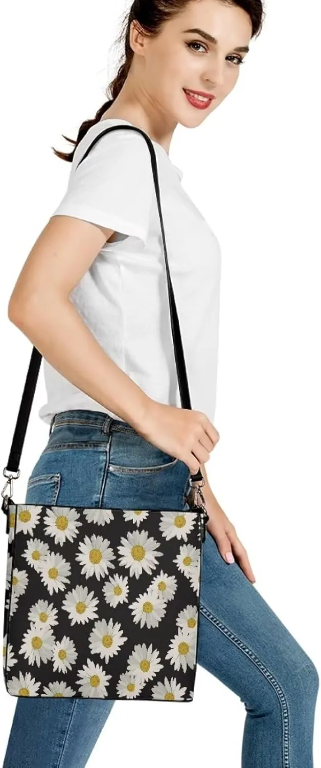 Bucket Bag for School Women Travel Delicate Shoulder Bag Top Handle Handbag With Zipper Crossbody Bags for Outdoors