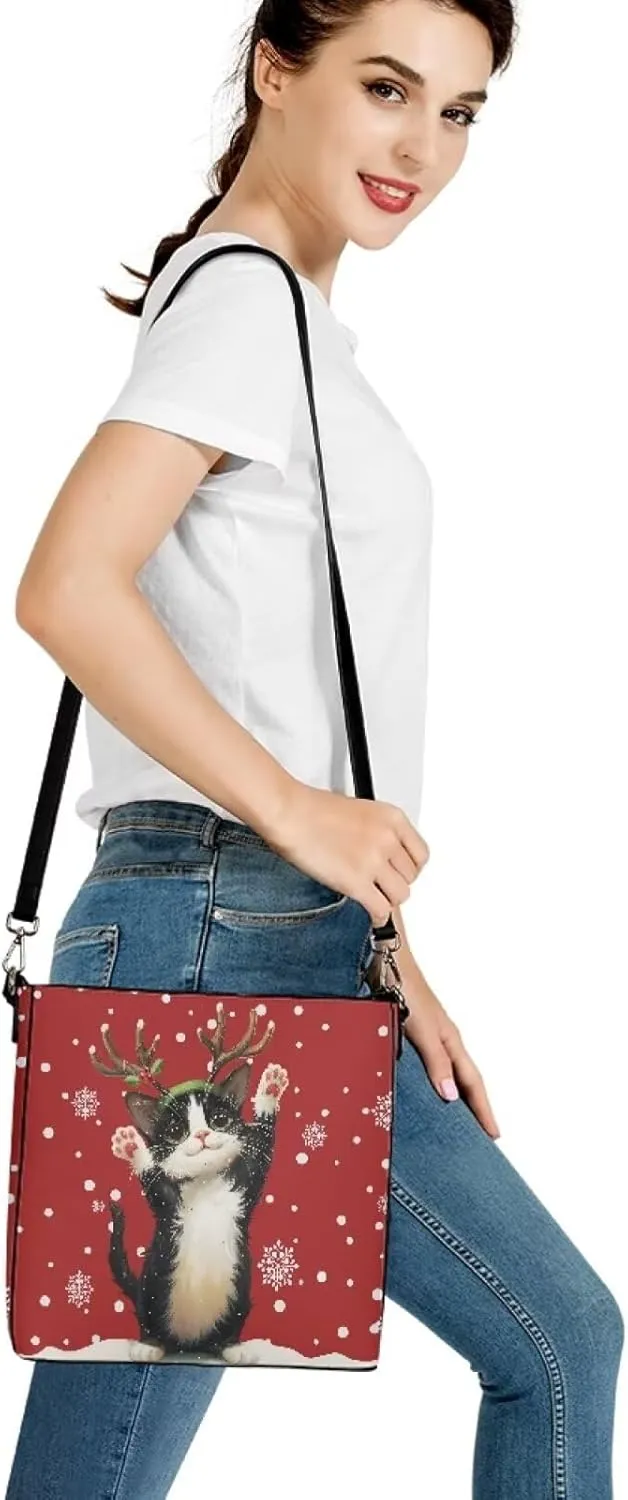 Bucket Bag for School Women Travel Delicate Shoulder Bag Top Handle Handbag With Zipper Crossbody Bags for Outdoors