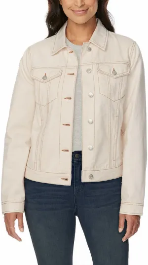 Buffalo David Bitton Womens Classic Denim Jacket (as1, alpha, s, regular, regular, Eggshell)