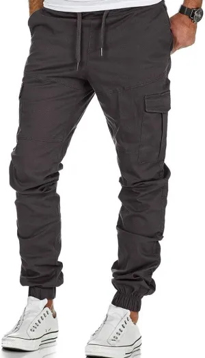 Cargo Pants for Men Relaxed Fit Workwear Casual Cargo Pull On Pants Men's Joggers Pants Athletic Mens Cotton Linen