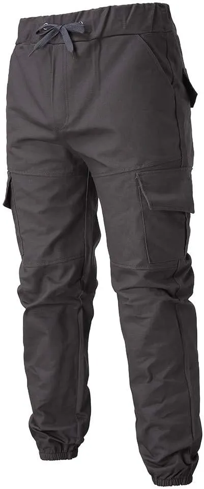 Cargo Pants for Men Relaxed Fit Workwear Casual Cargo Pull On Pants Men's Joggers Pants Athletic Mens Cotton Linen