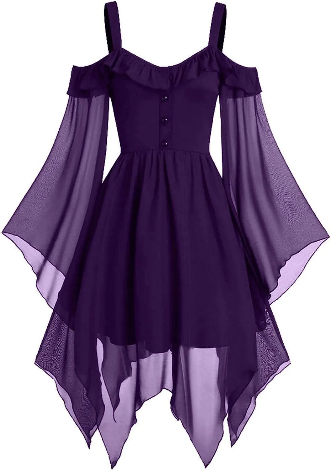 Cdiecer Renaissance Faire Costume Women Sexy Off Shoulder Fairy Dress Plus Size Halloween Gothic Steampunk Dresses