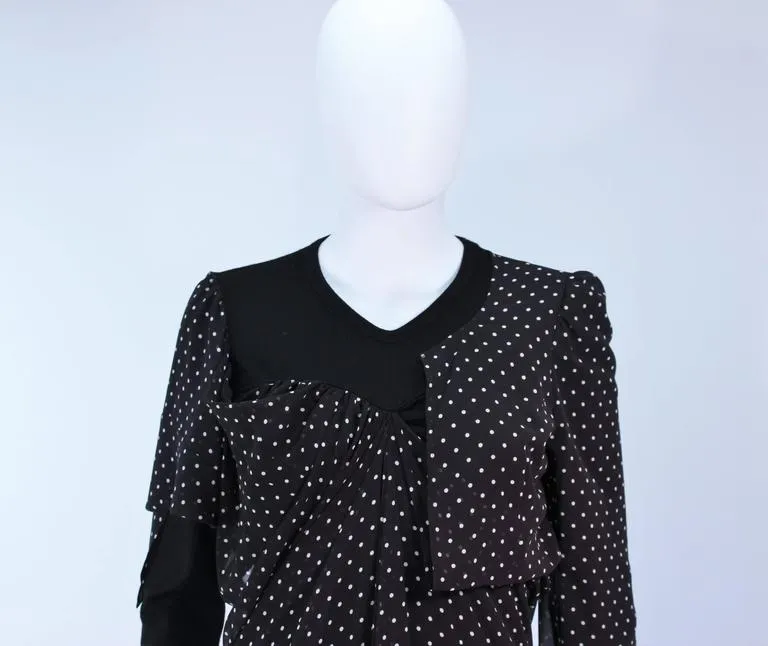 COMME DES GARÇONS Black and White Polka Dot Dress Size S