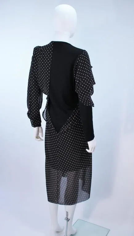 COMME DES GARÇONS Black and White Polka Dot Dress Size S