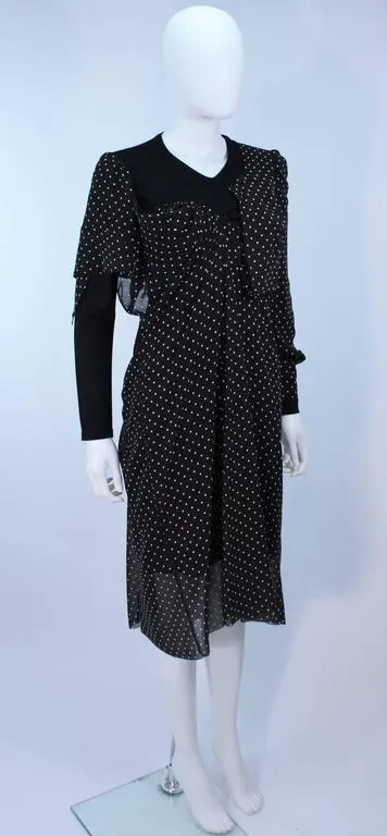 COMME DES GARÇONS Black and White Polka Dot Dress Size S