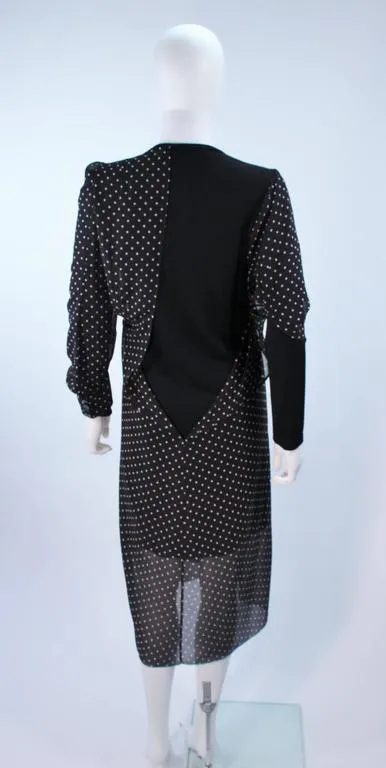 COMME DES GARÇONS Black and White Polka Dot Dress Size S