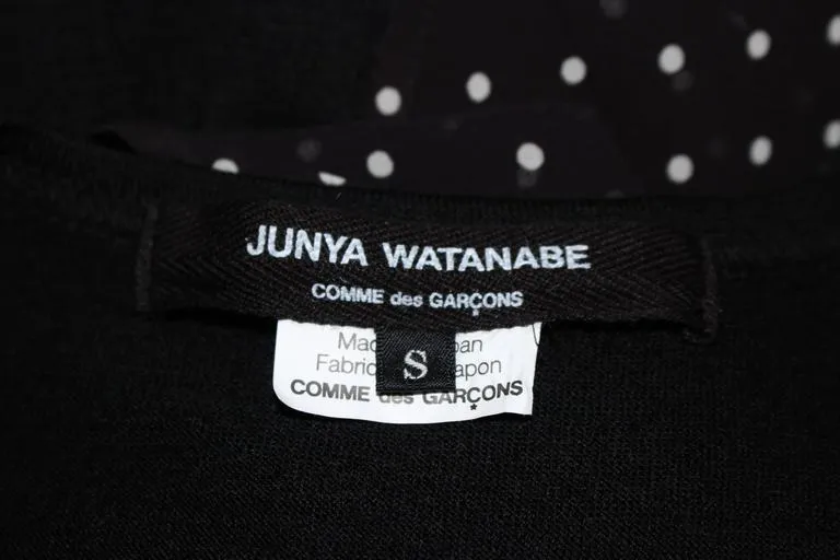 COMME DES GARÇONS Black and White Polka Dot Dress Size S