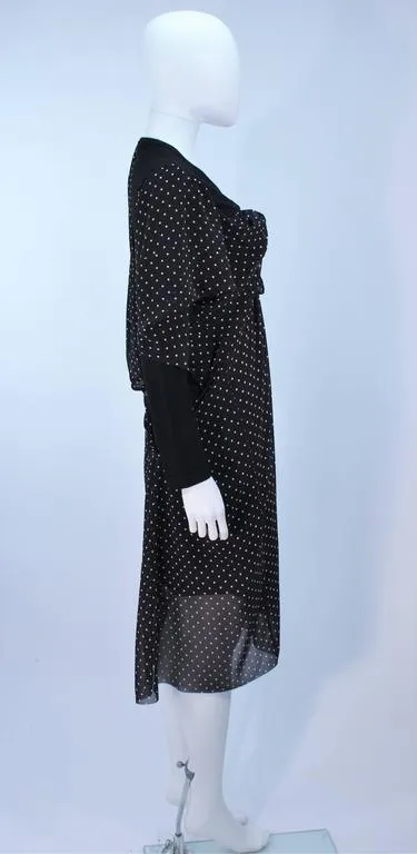 COMME DES GARÇONS Black and White Polka Dot Dress Size S