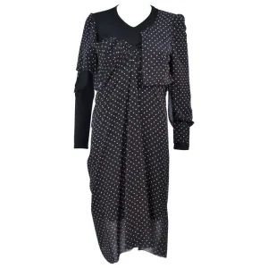 COMME DES GARÇONS Black and White Polka Dot Dress Size S