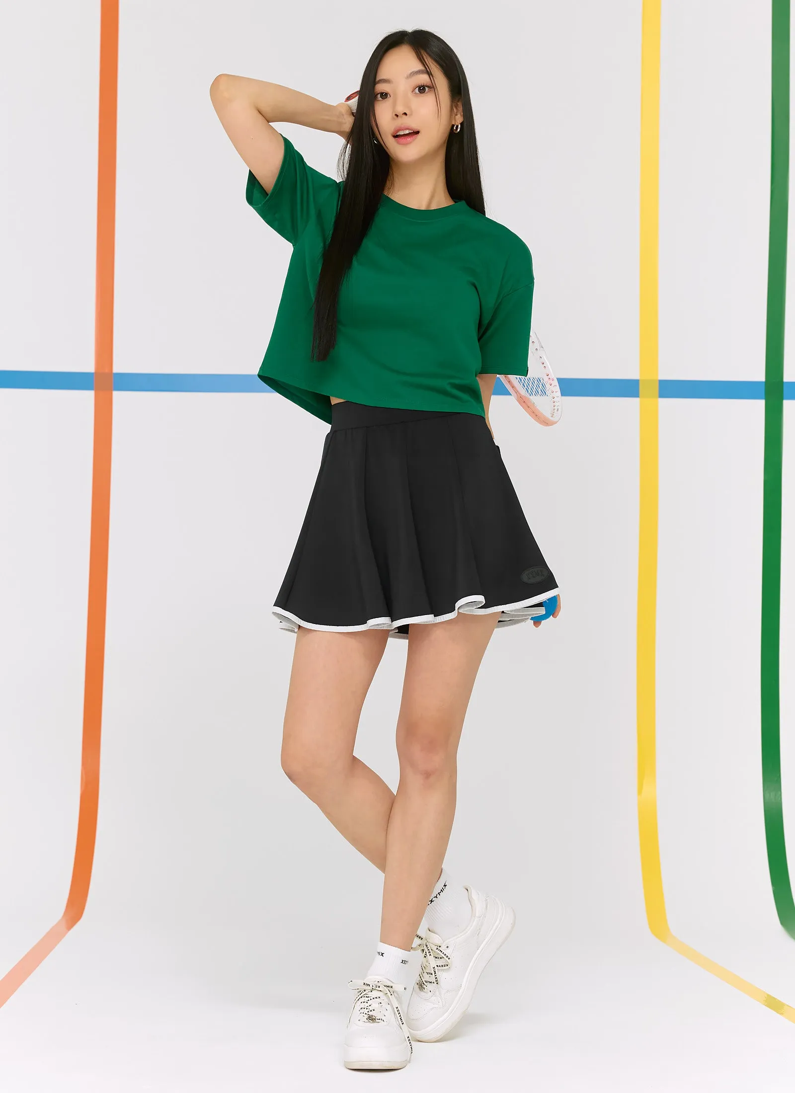 Cool Touch Basic Crop T-shirts