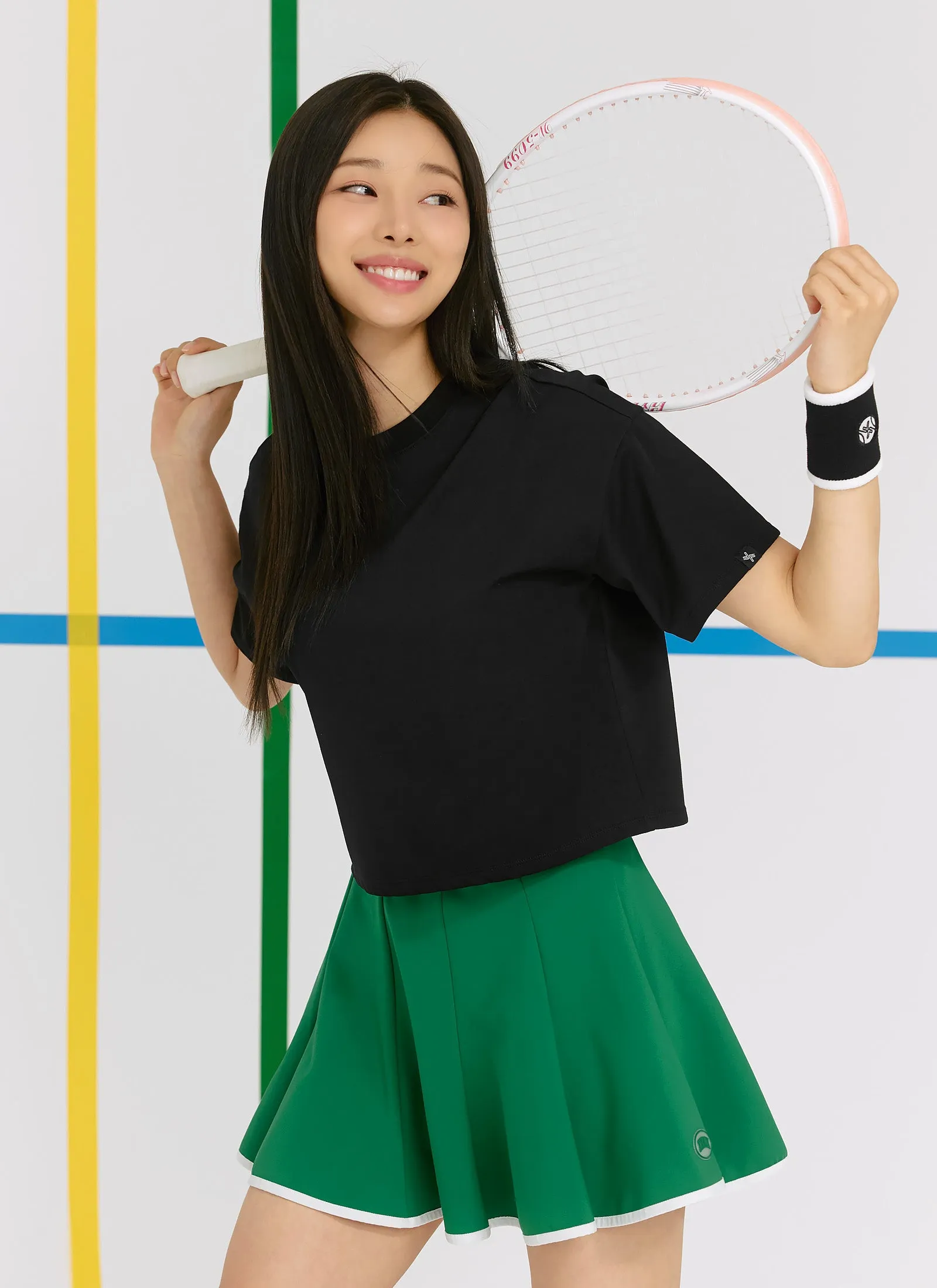 Cool Touch Basic Crop T-shirts