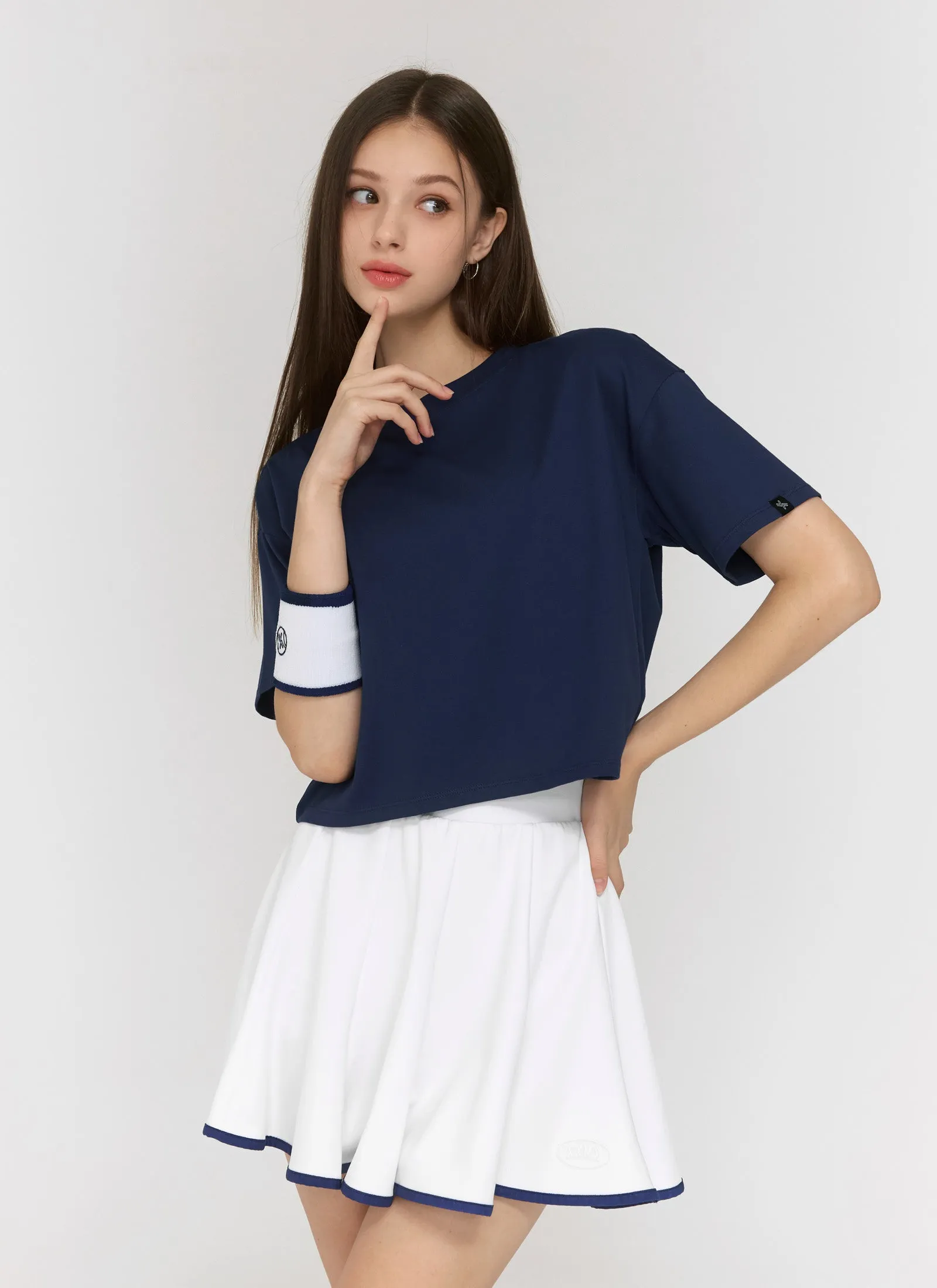 Cool Touch Basic Crop T-shirts