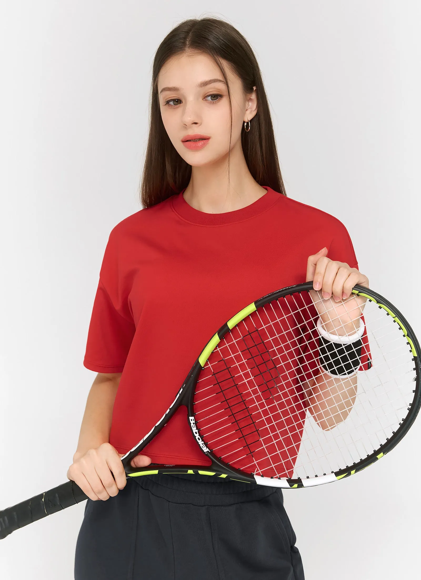 Cool Touch Basic Crop T-shirts