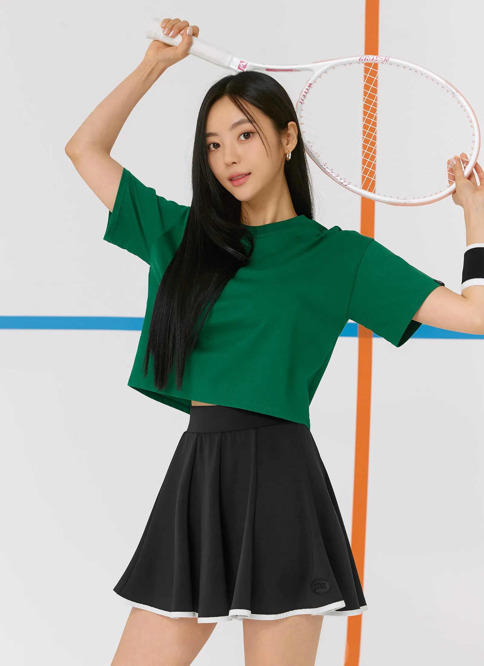 Cool Touch Basic Crop T-shirts