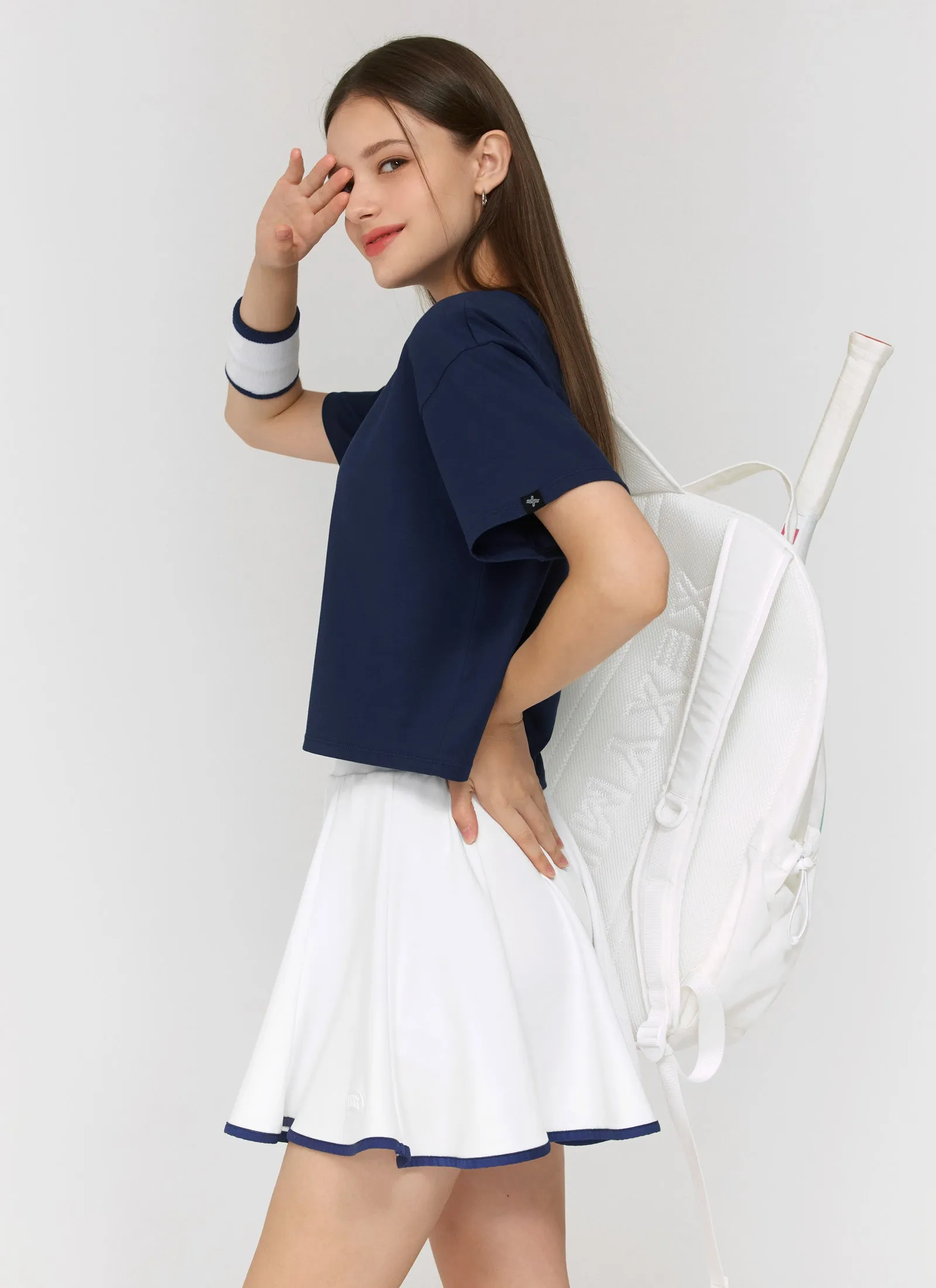 Cool Touch Basic Crop T-shirts