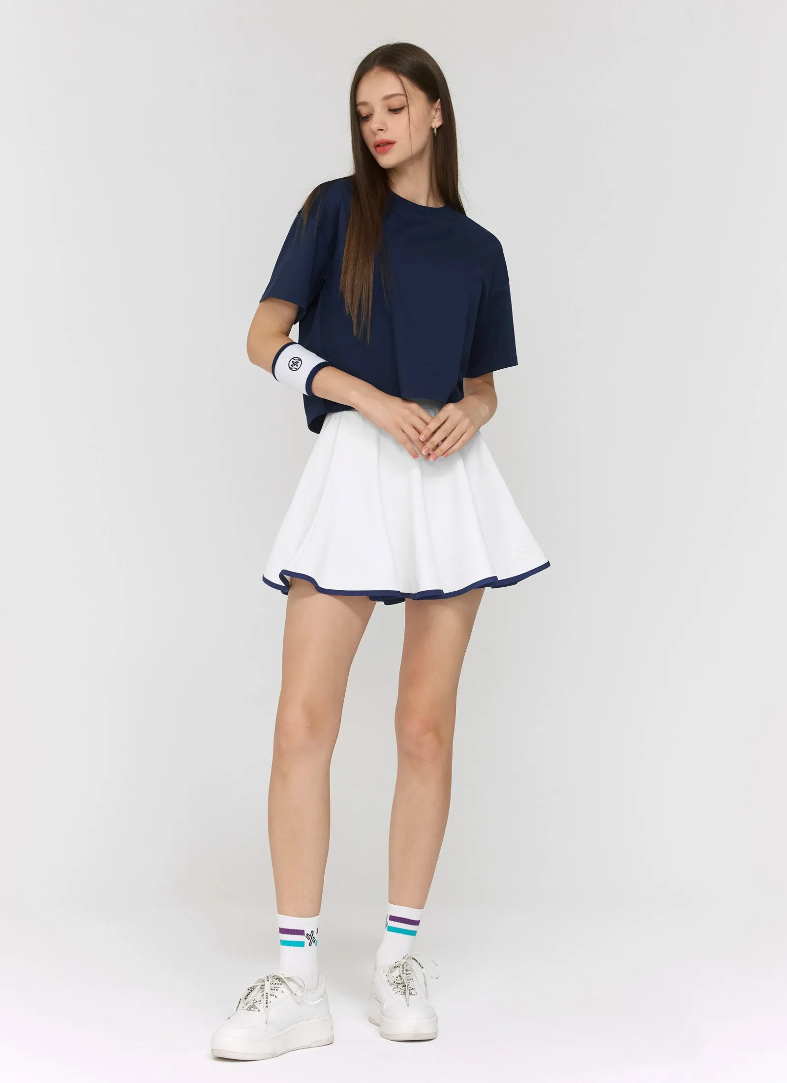 Cool Touch Basic Crop T-shirts