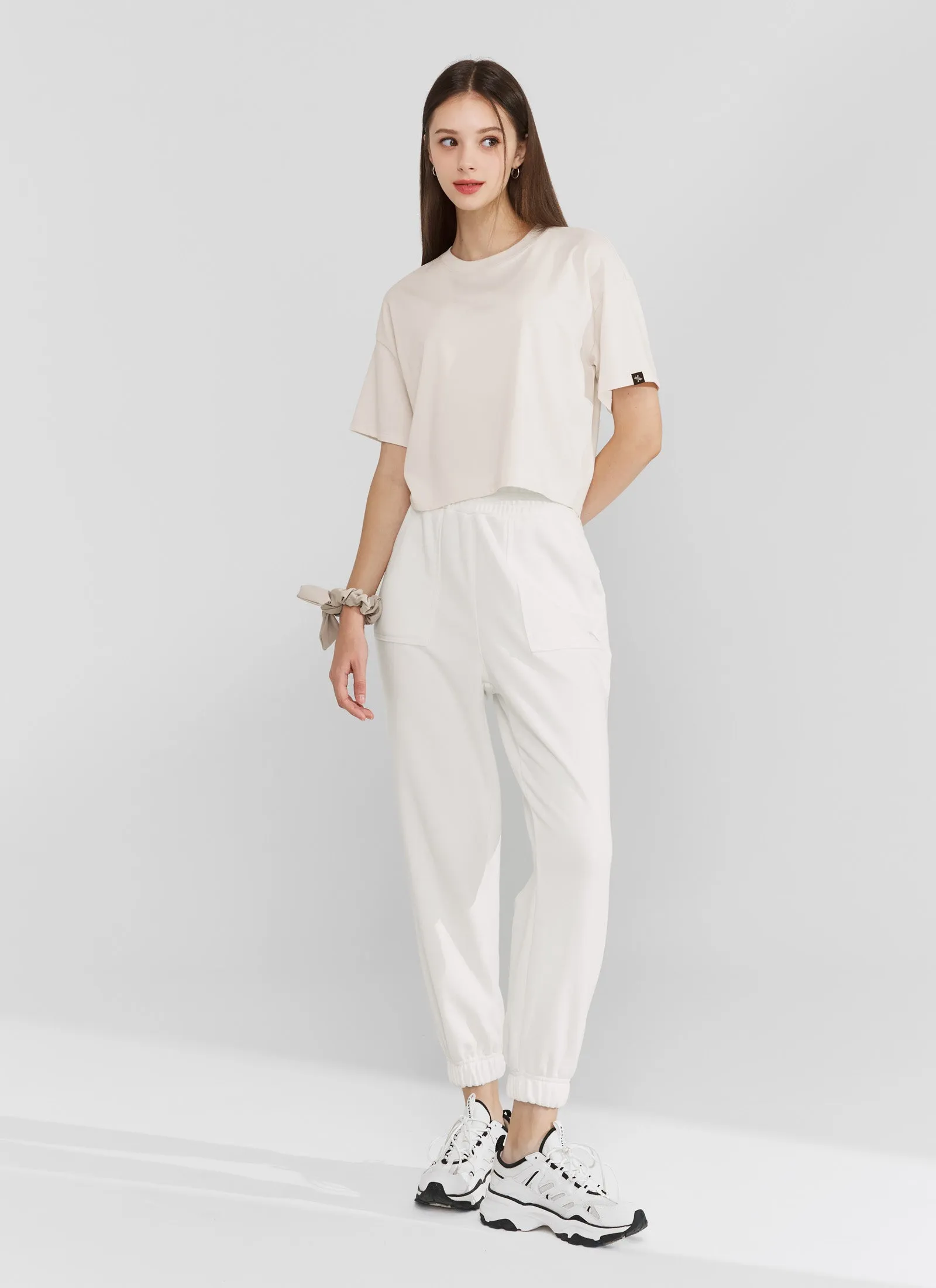 Cool Touch Basic Crop T-shirts