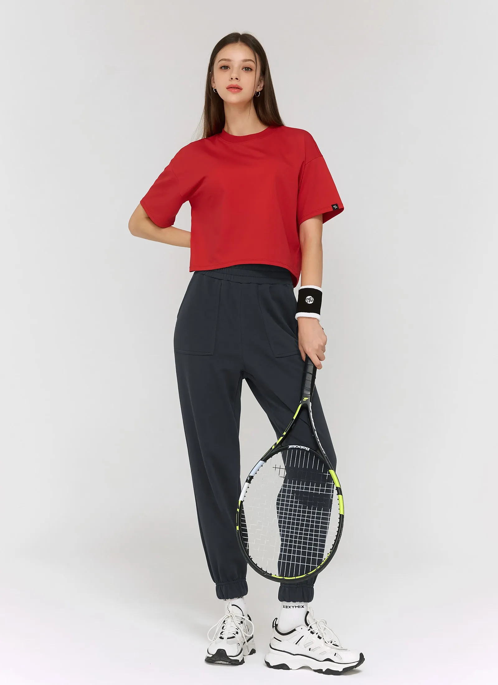 Cool Touch Basic Crop T-shirts