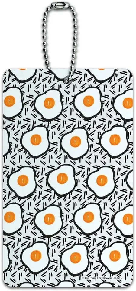 Eggs Sunny Side Up Luggage Card Suitcase Carry-On ID Tag