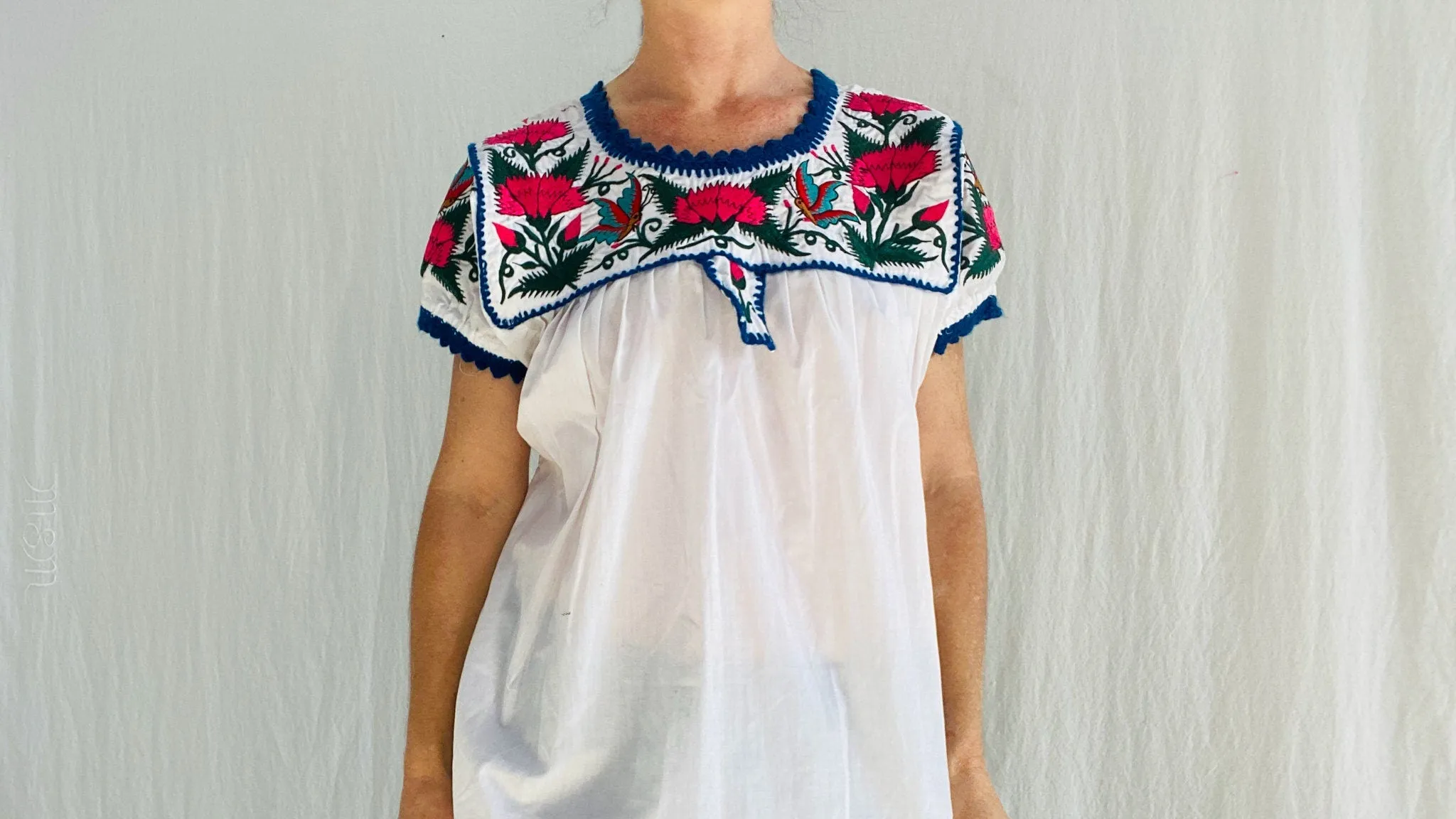 Embroidered Blouse. Tlacolula, Oaxaca, Mexico.