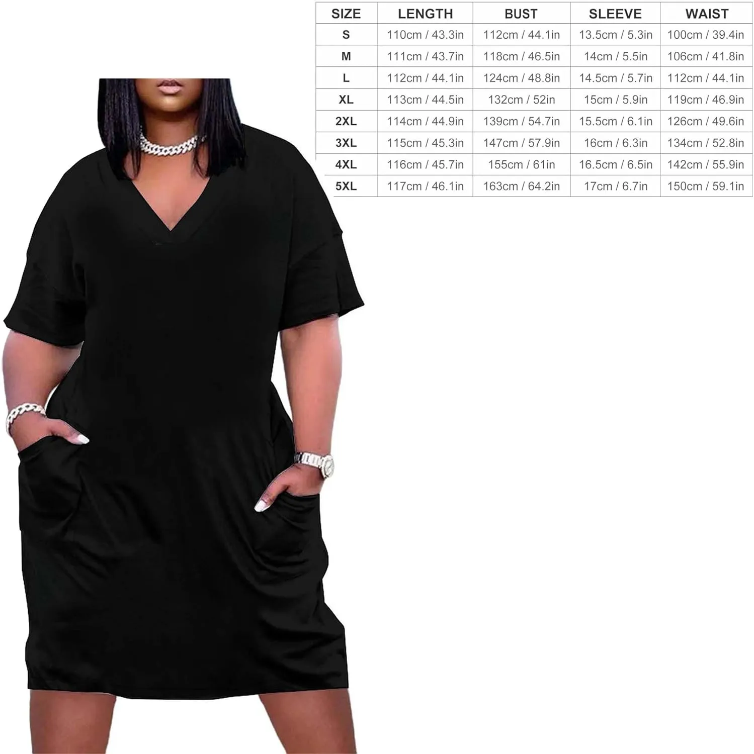 Flamingos Midi Dresses Plus Size Women Dress Casual Loose V Neck Short Sleeve Tshirt Dresse Sexy Pocket Skirts