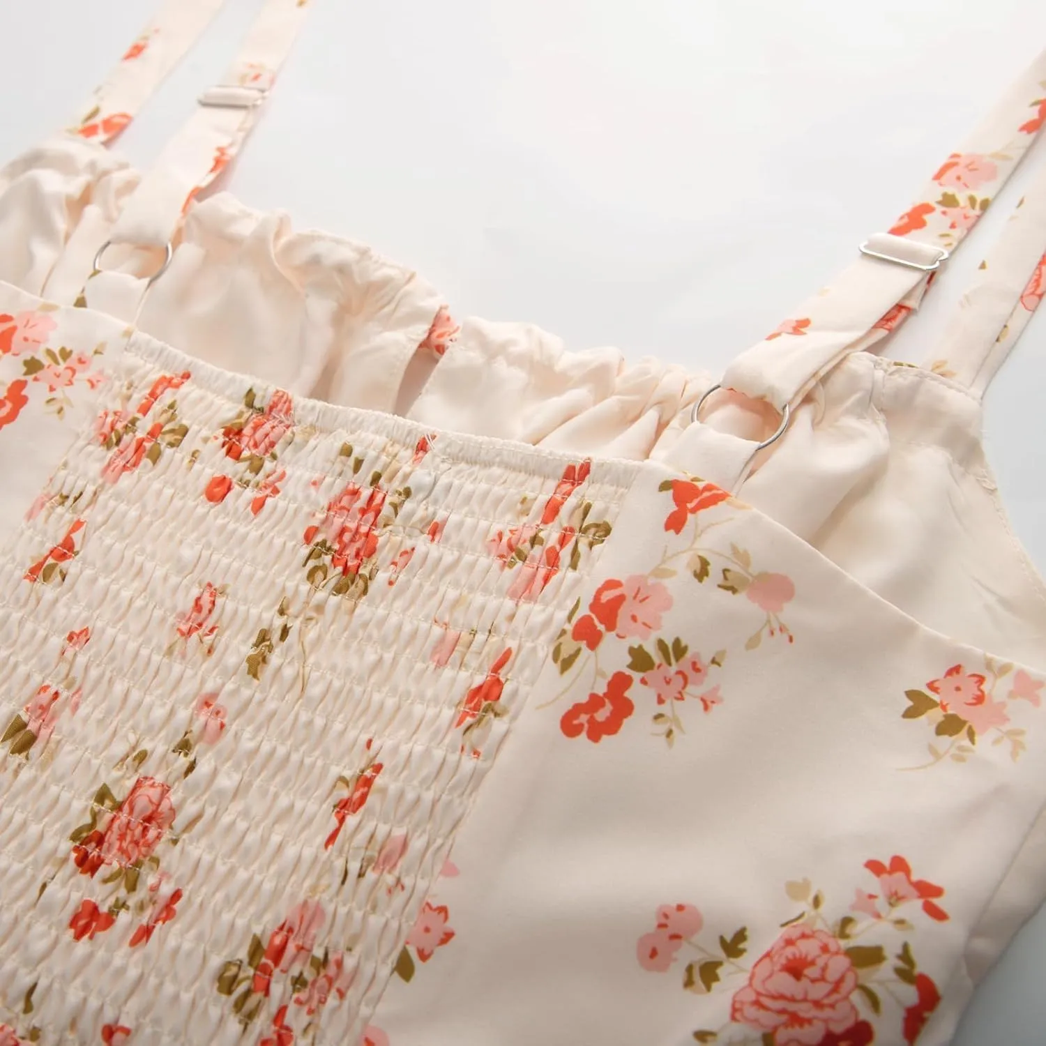 Floral Corset Milkmaid Dress Sun Dress Tea Midi Flowy Dresses for Women 2025 Beach Summer Garden Party Wedding Guest