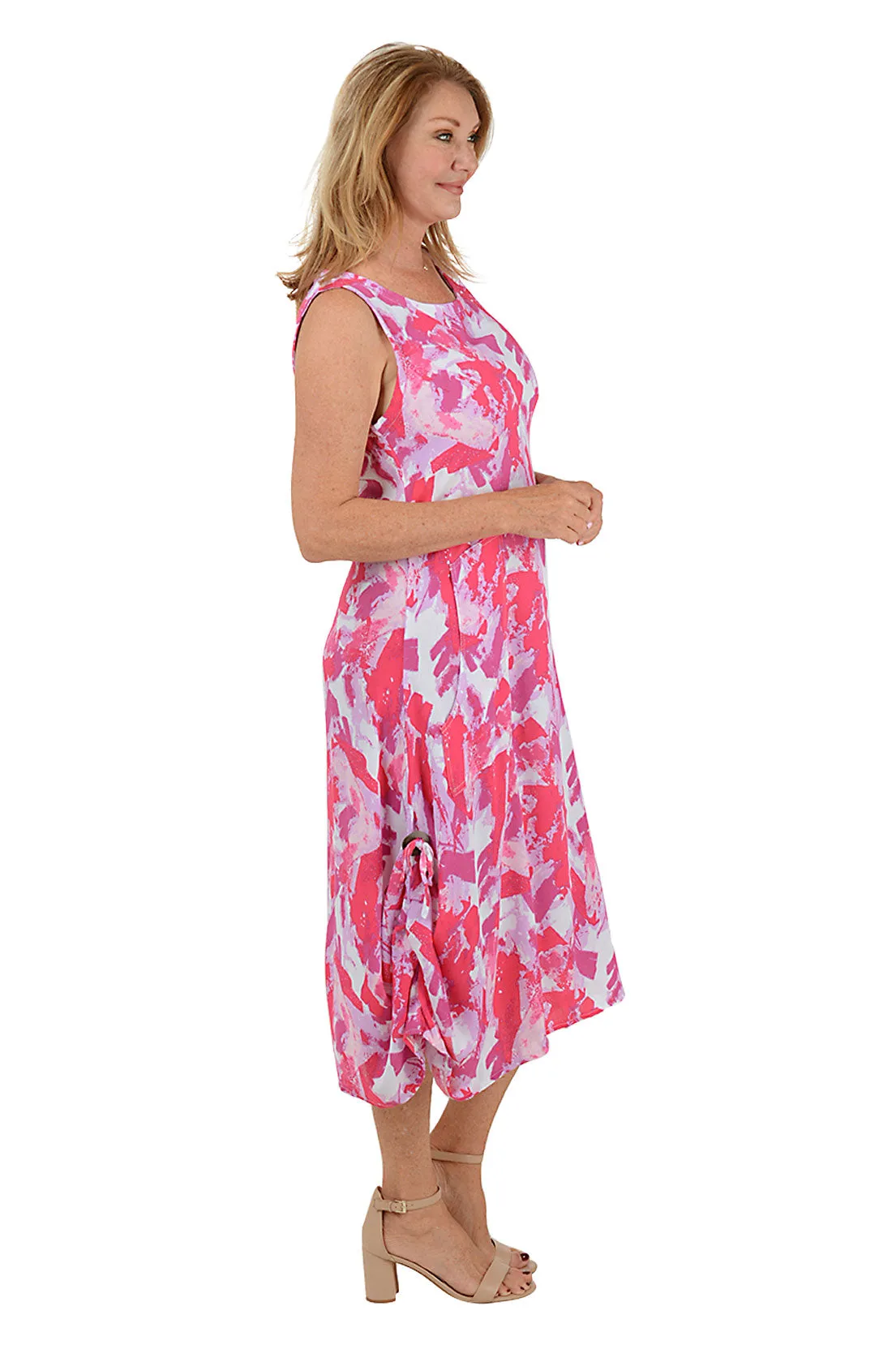 Fuchsia Nile Sleeveless Convertible Patio Dress