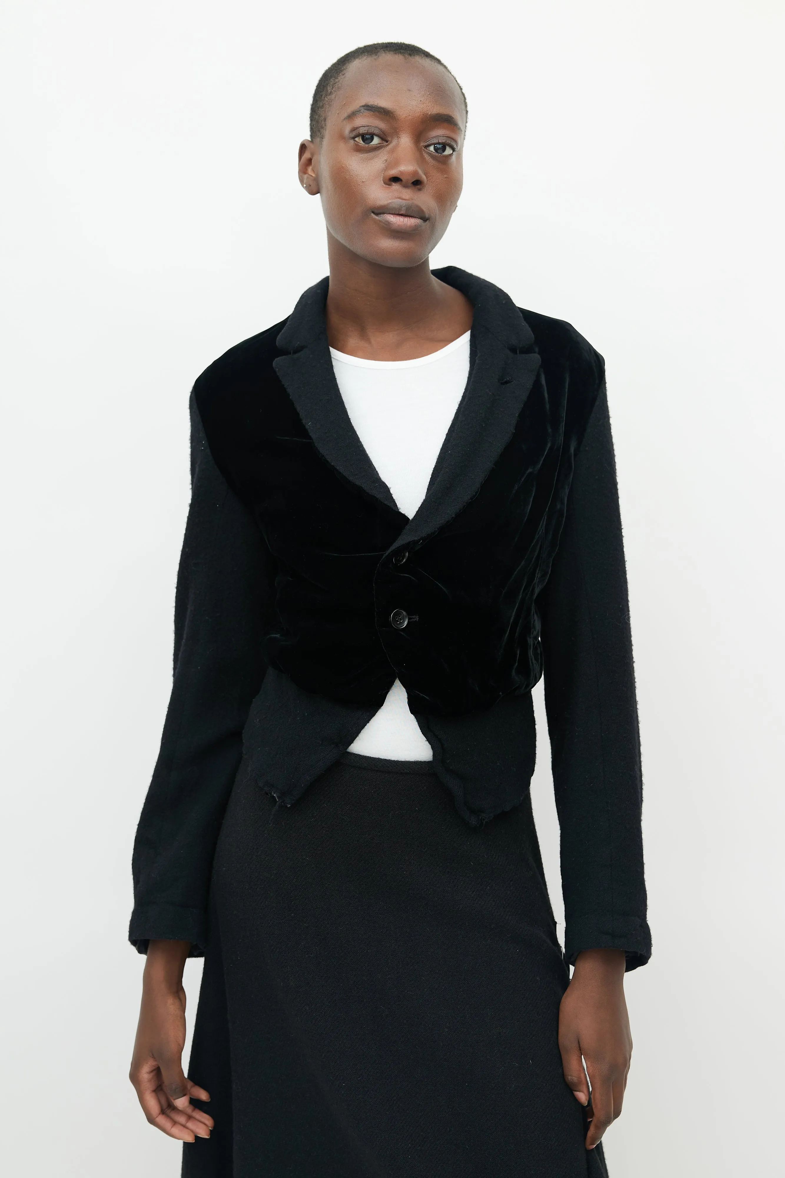 FW 2005 Black Wool & Velvet Blazer
