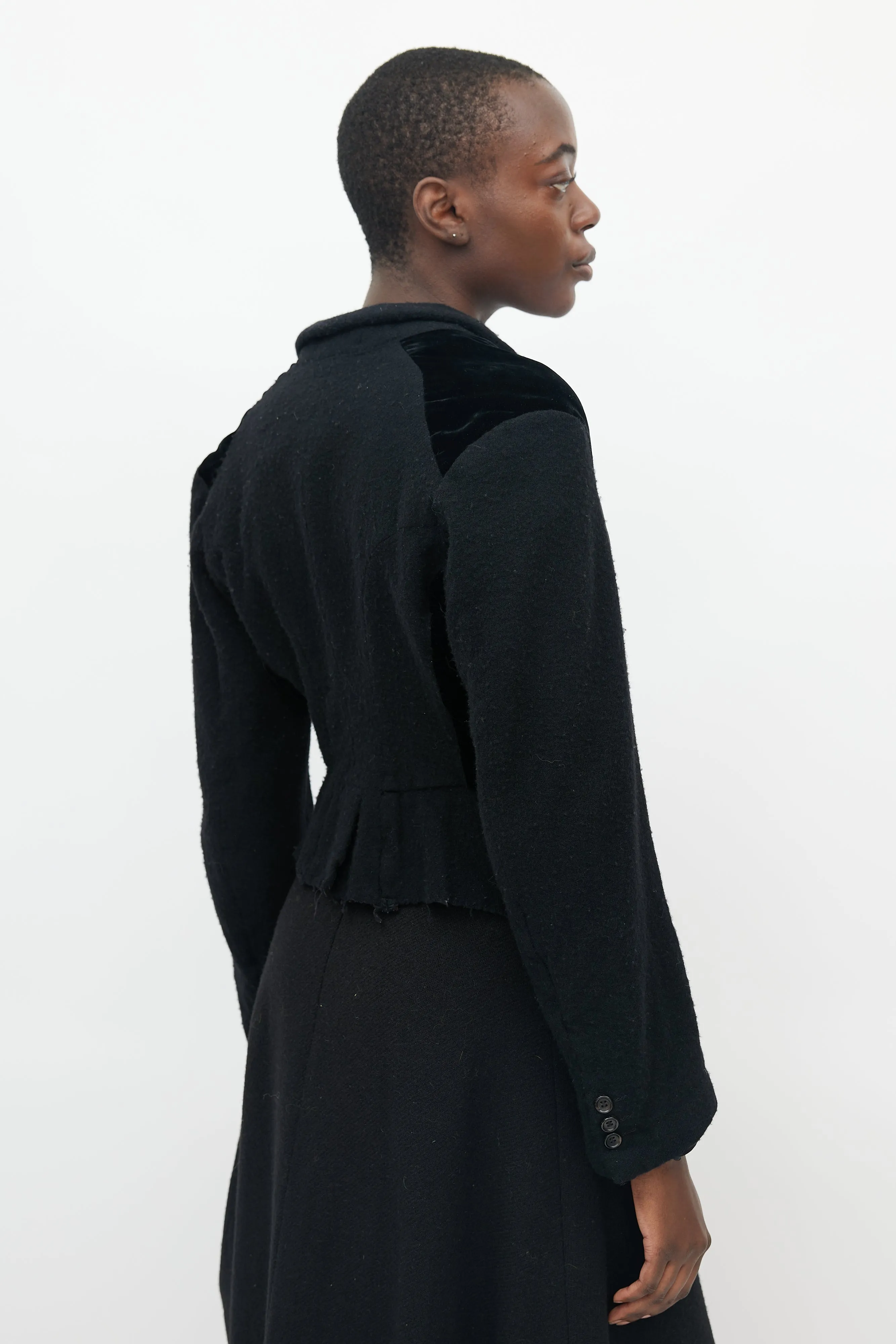 FW 2005 Black Wool & Velvet Blazer