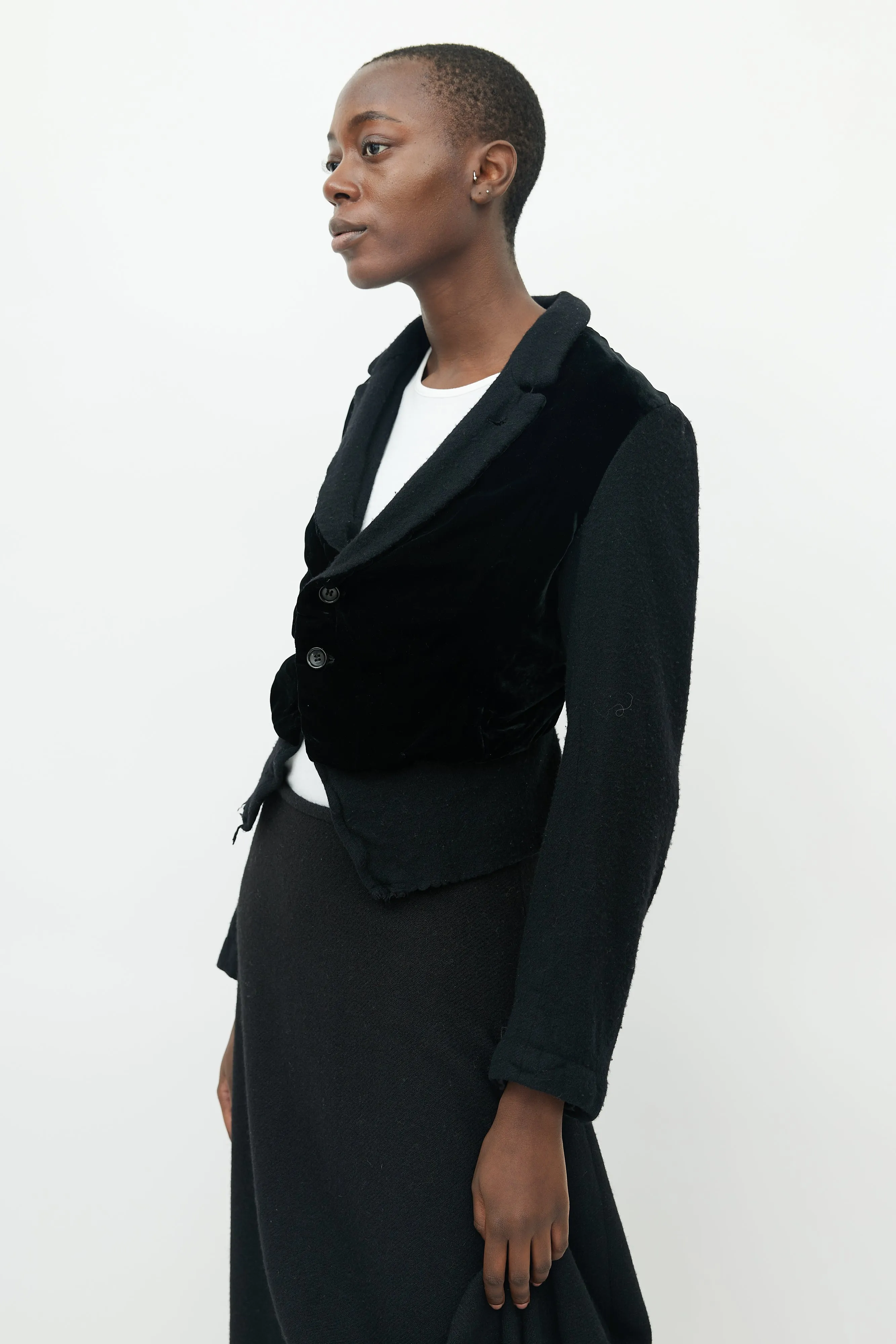 FW 2005 Black Wool & Velvet Blazer