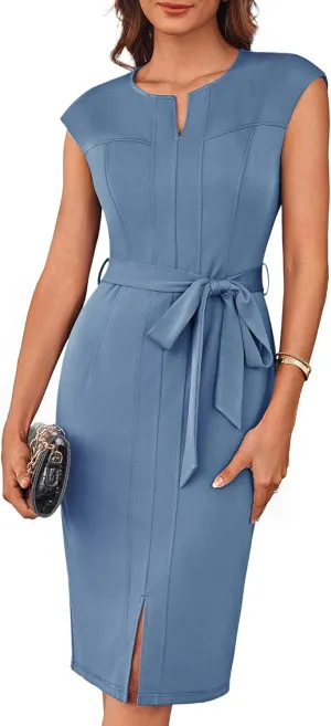 GRACE KARIN Women's Wear to Work Dresses Cap Sleeve Bodycon Midi Business Casual Outfits Office Attire Pencil Church Dress