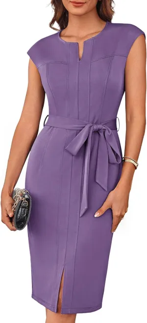 GRACE KARIN Women's Wear to Work Dresses Cap Sleeve Bodycon Midi Business Casual Outfits Office Attire Pencil Church Dress