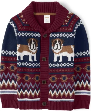 Gymboree Boys' and Toddler Long Sleeve Button Front Cardigan