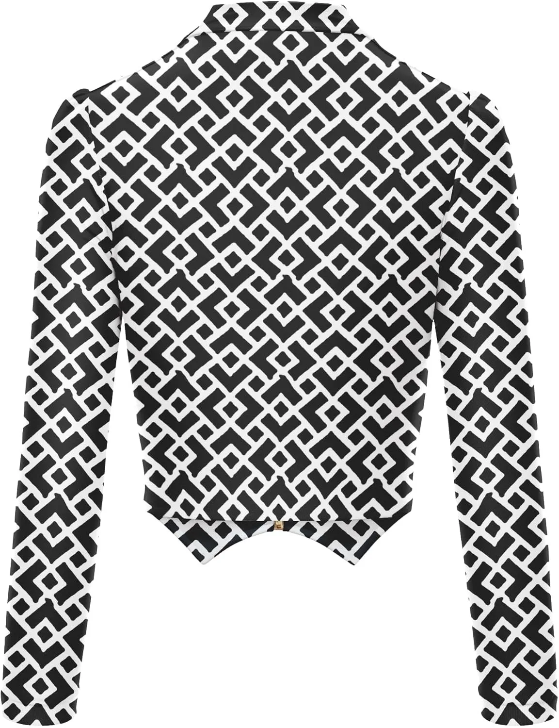 Hybrid & Company Women's Fashion Military Crop Premium Ultra Stretch Gold/Sliver Millennium Zipper Up Dressy Blazer Jacket