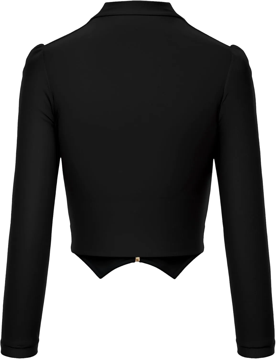 Hybrid & Company Women's Fashion Military Crop Premium Ultra Stretch Gold/Sliver Millennium Zipper Up Dressy Blazer Jacket