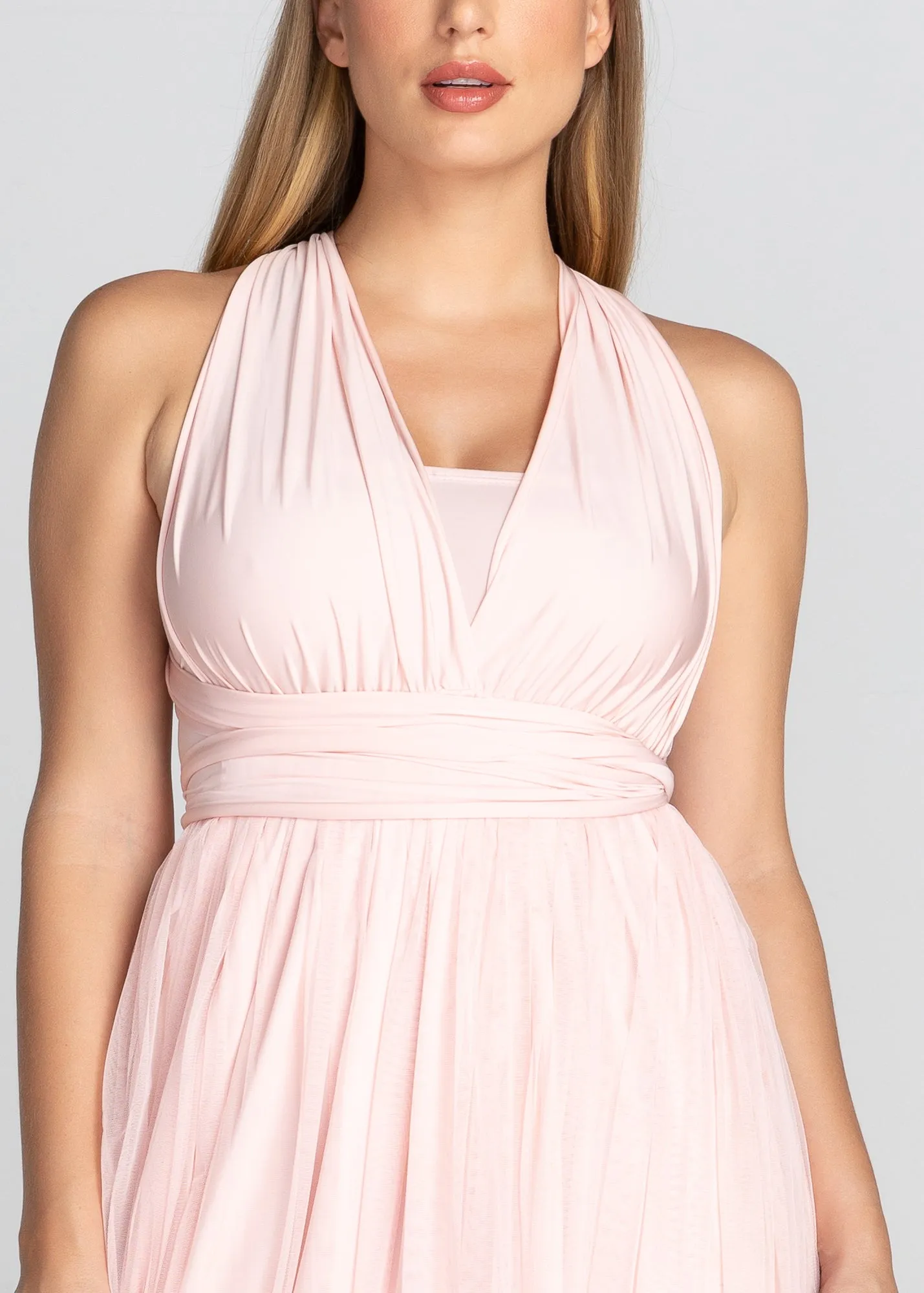 Infinity Dress with Tulle (Blush Pink)