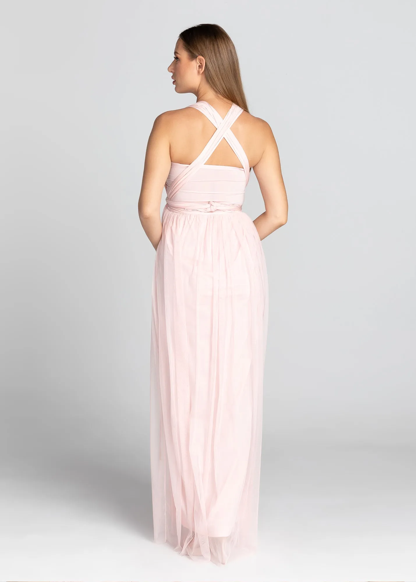 Infinity Dress with Tulle (Blush Pink)