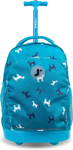 J World New York Kids' Sunny Rolling Backpack Adults, Puppy, One Size