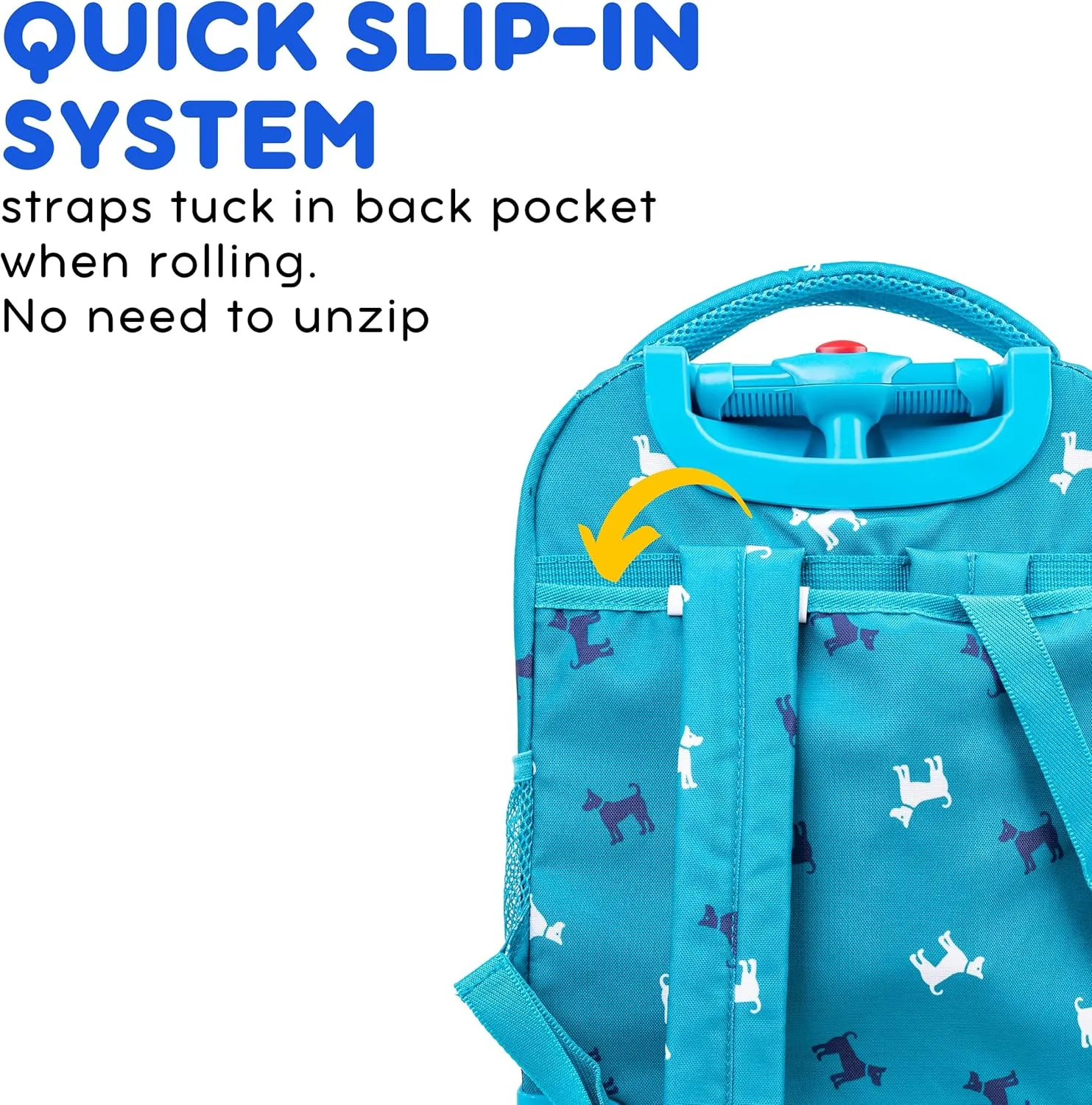 J World New York Kids' Sunny Rolling Backpack Adults, Puppy, One Size