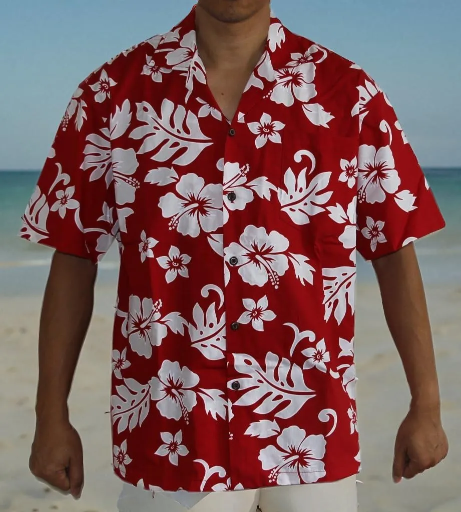 Made in Hawaii! Men's Hibiscus Flower Classic Hawaiian Shirts