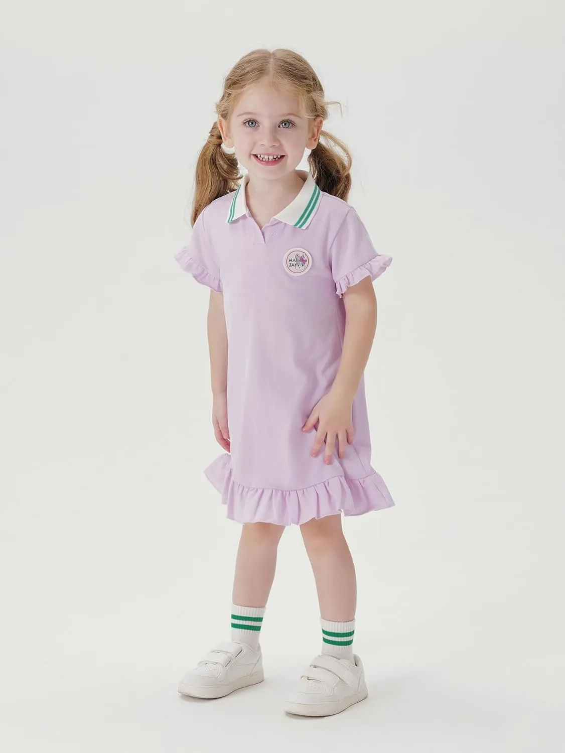 marc & janie Girls Tennis Dress Athletic Cooling Quick-Dry Short Sleeve V Neck Golf Dresses 550676