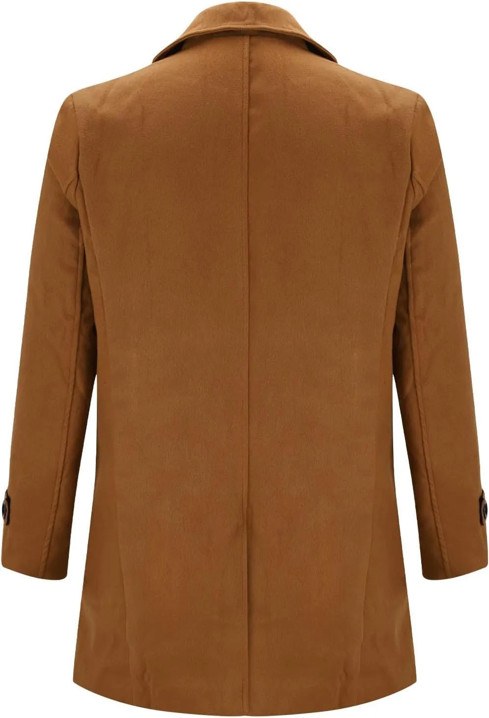 Mens Trench Coat Classic Notched Collar Overcoat Warm Double Breasted Peacoat Elegant Long Jacket Peacoat