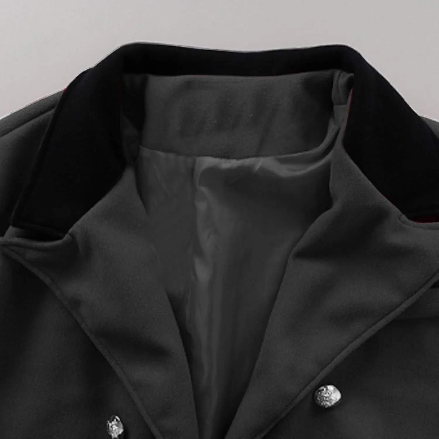 Men's Trench Coat Elegant Notched Lapel Peacoat Classic Single Breasted Overcoat Warm Long Jacket Peacoat