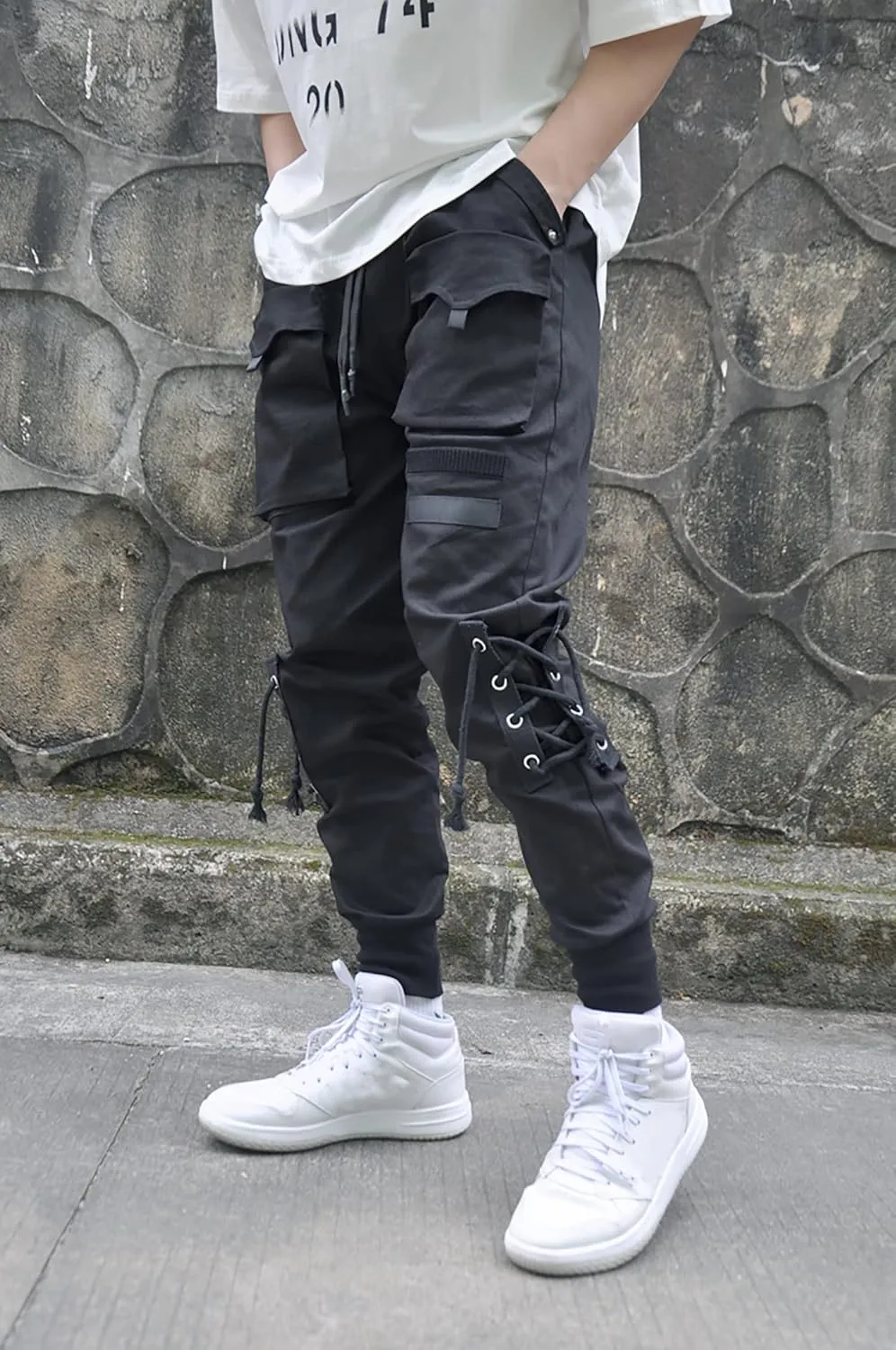 MOKEWEN Men's Jogger Streetwear Jogger Casual Harem Cargo Ankle Harem Pants